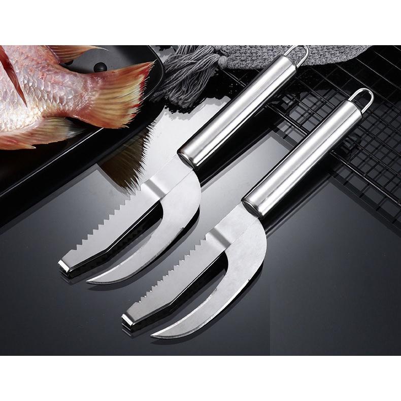 DAO CẠO VẨY MỔ CÁ LÀM LÒNG , TẠO HÌNH CÁ NƯỚNG SIÊU BÉN 3 TRONG 1 LÀM BẰNG THÉP KHÔNG GỈ CHUYÊN DỤNG CHO NHÀ BẾP