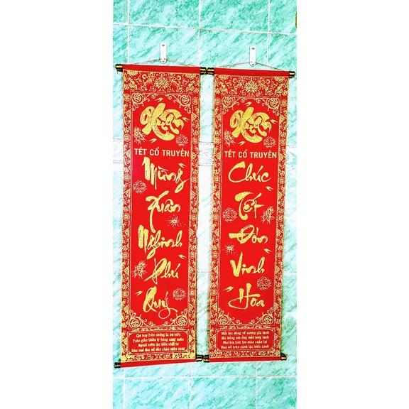 Cặp câu đối đỏ trang trí tết nhiều mẫu