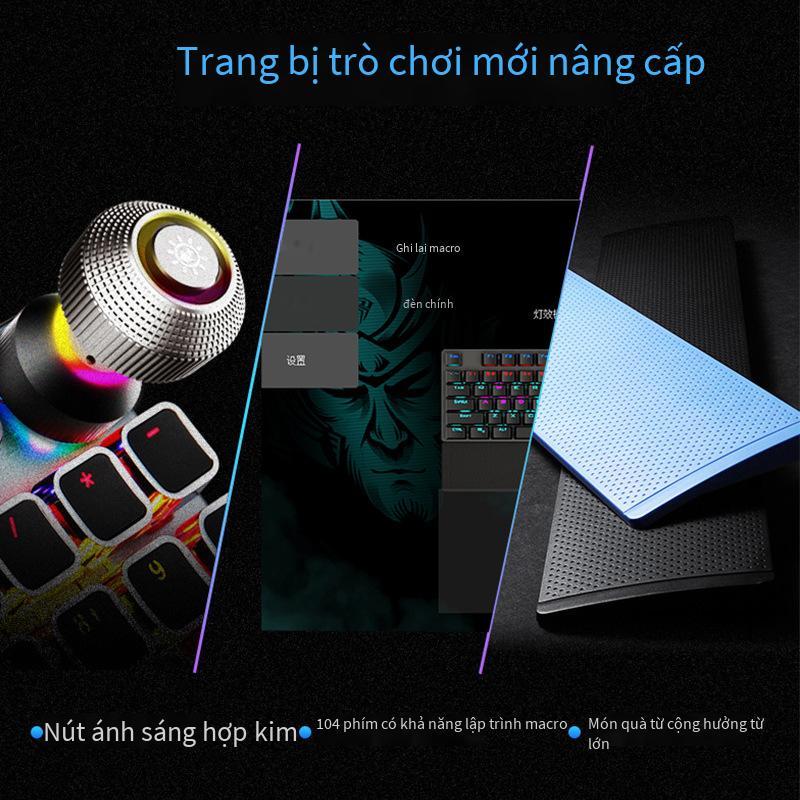 Đảm Bảo Chất Lượng AULA/Tarantula F2088 Trục Xanh Bàn Phím Cơ Đèn Nền Tác Dụng Hỗ Trợ Tay Bàn Phím Trò Chơi Trục Đen Trà Trục