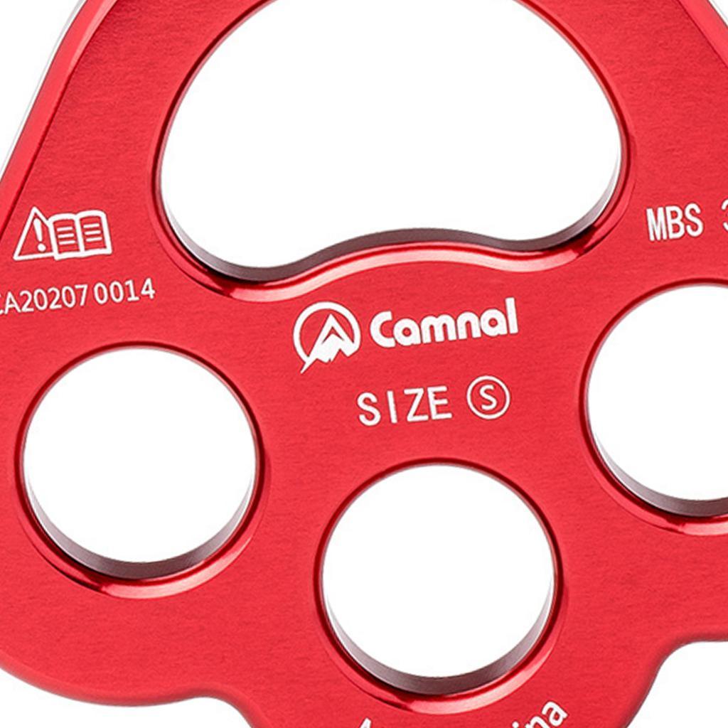 Descender Plate 35KN Paw Rigging Plate 4 Holes Rock Climbing Gear Red