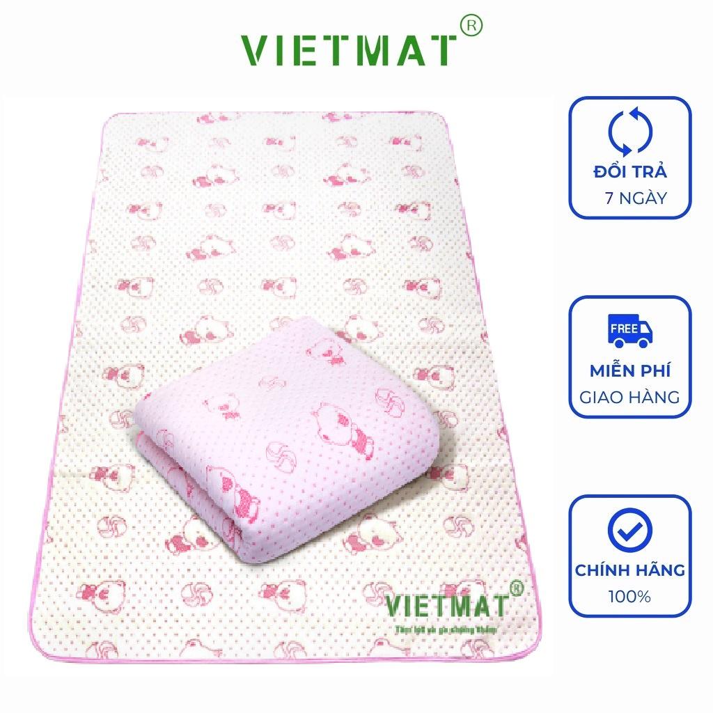 Size 80x120cm tấm lót chống thấm cho bé Vietmat trải cũi, trải giường mềm êm, thoáng mát, không sột soạt giặt máy