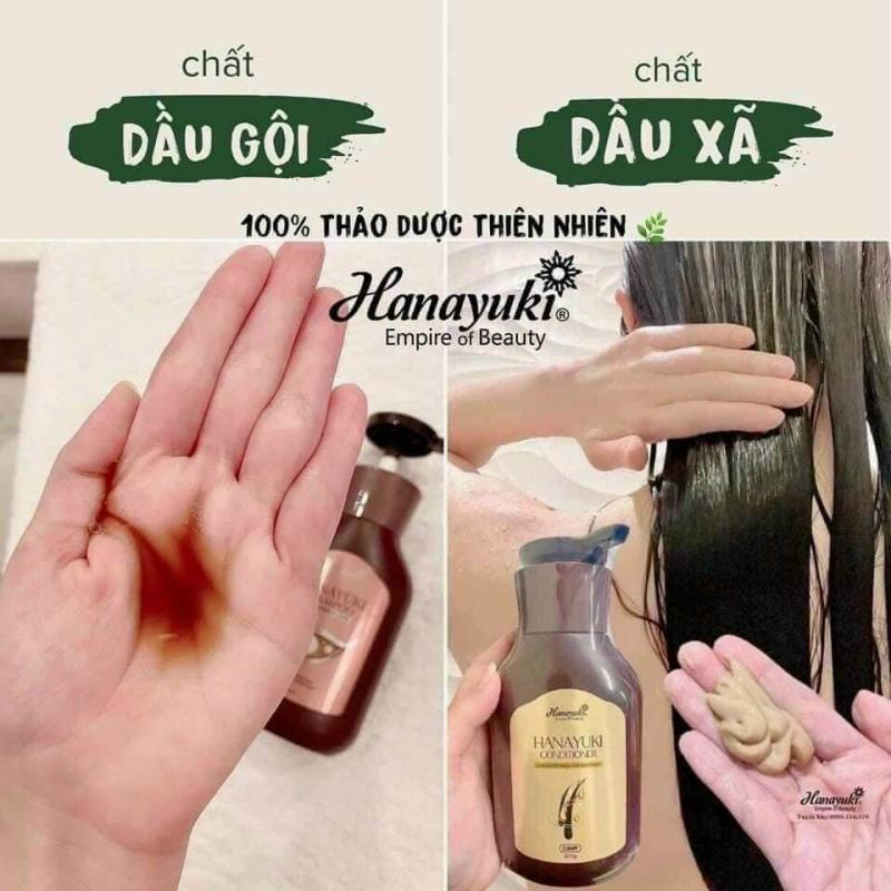 Combo 2 Chai Dầu xả Hanayuki Conditioner 300ml giúp tóc mềm mượt và phục hồi hư tổn