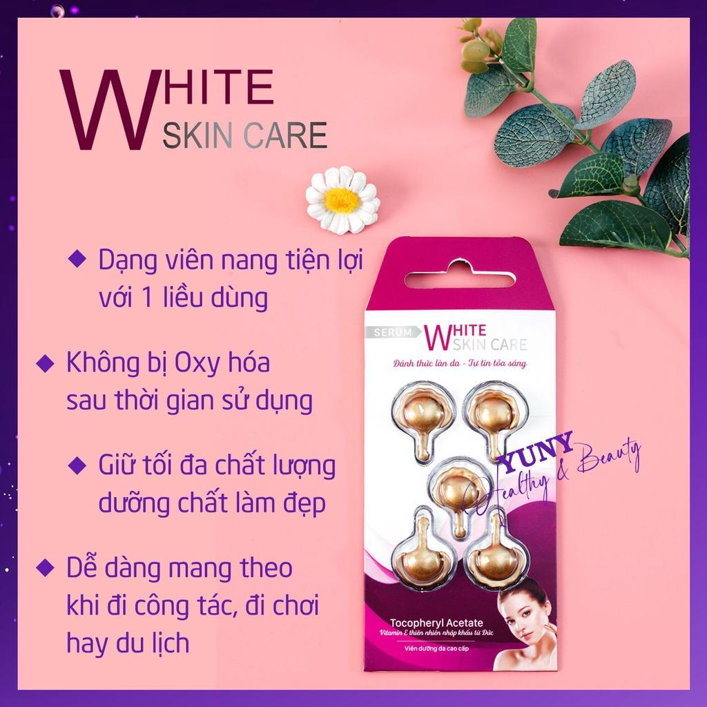 2 Hộp Serum Trắng Da White Skin Care Giúp Dưỡng Ẩm Chống Lão Hoá Mờ Thâm Nám Tàn Nhang Hộp 6 Vỉ