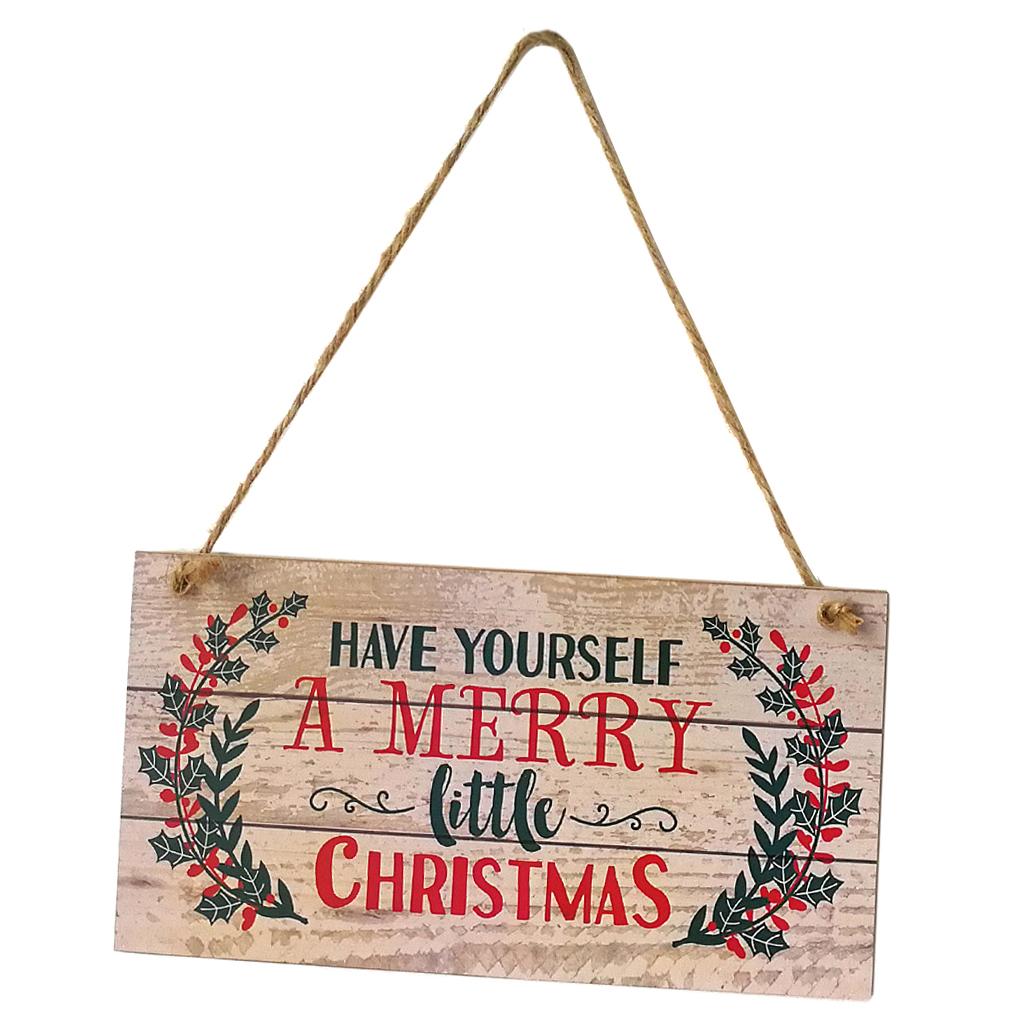 Merry   Wood Sign Hanging Plaque Have Yourself a Merry Little Christmas