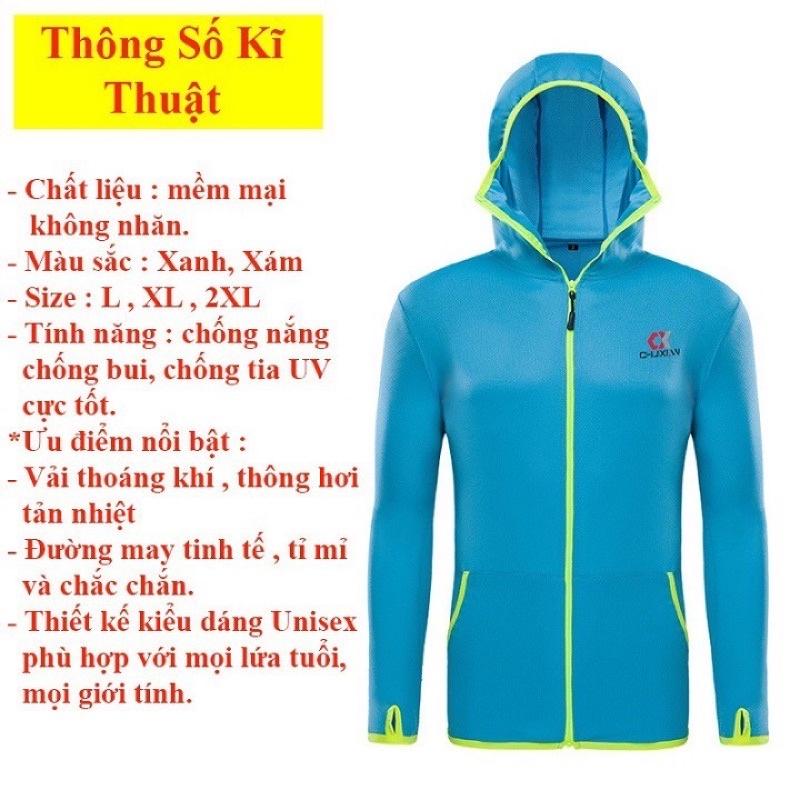 Áo Chống Nắng Nam , Áo Chống Nắng Toàn Thân Chống Tia UV Chuyên Đi Câu Cá