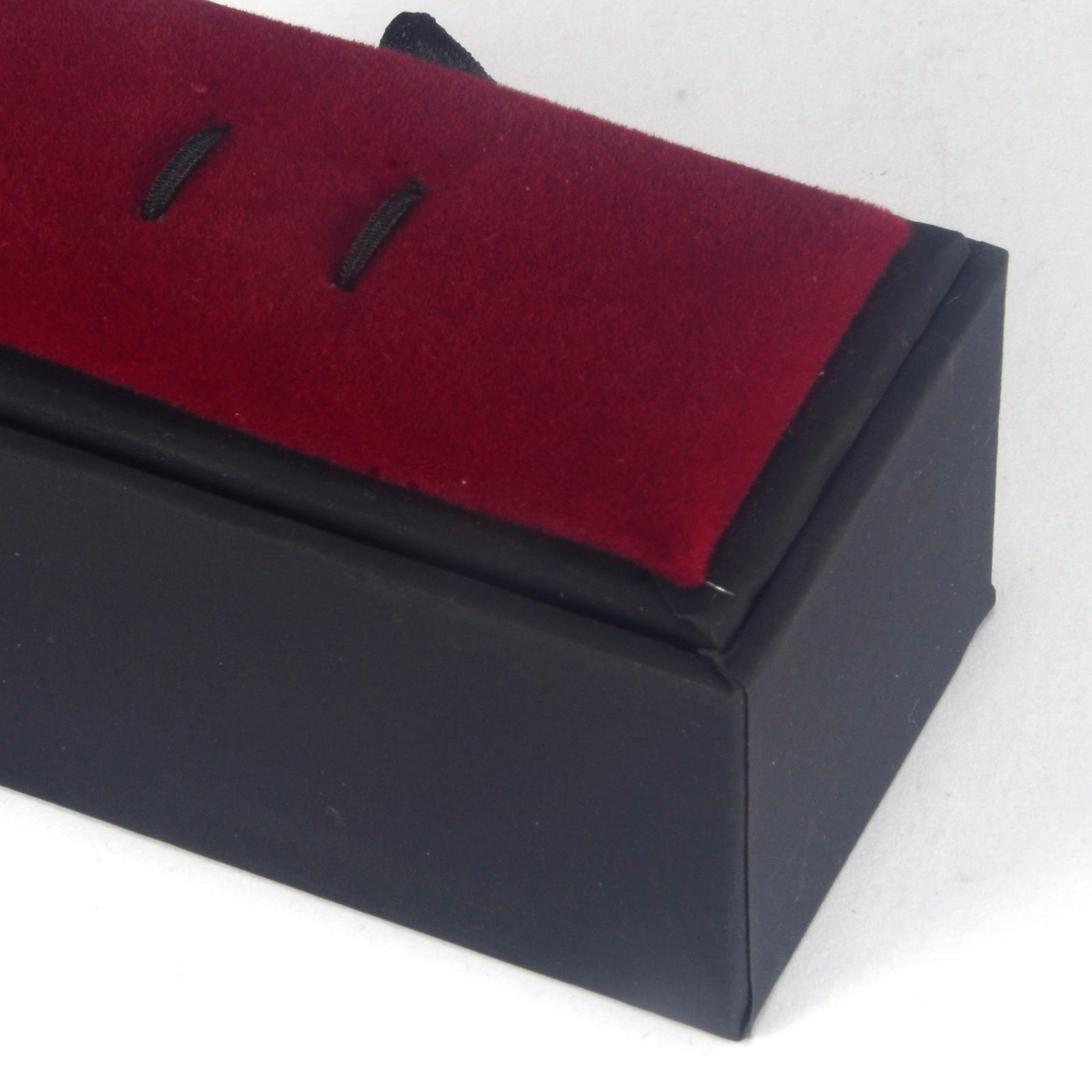 Vintage Red Velvet Jewelry Display Box Gift Case For Men Tie Clip Storage