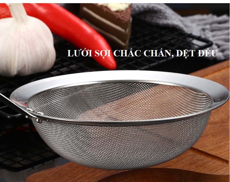 Dụng Cụ Rây Lọc Thực Phẩm Inox 304, Rây Lọc Cháo, Rây Bột, Lọc Nước Ép Rây Lọc Sữa Đậu Nành