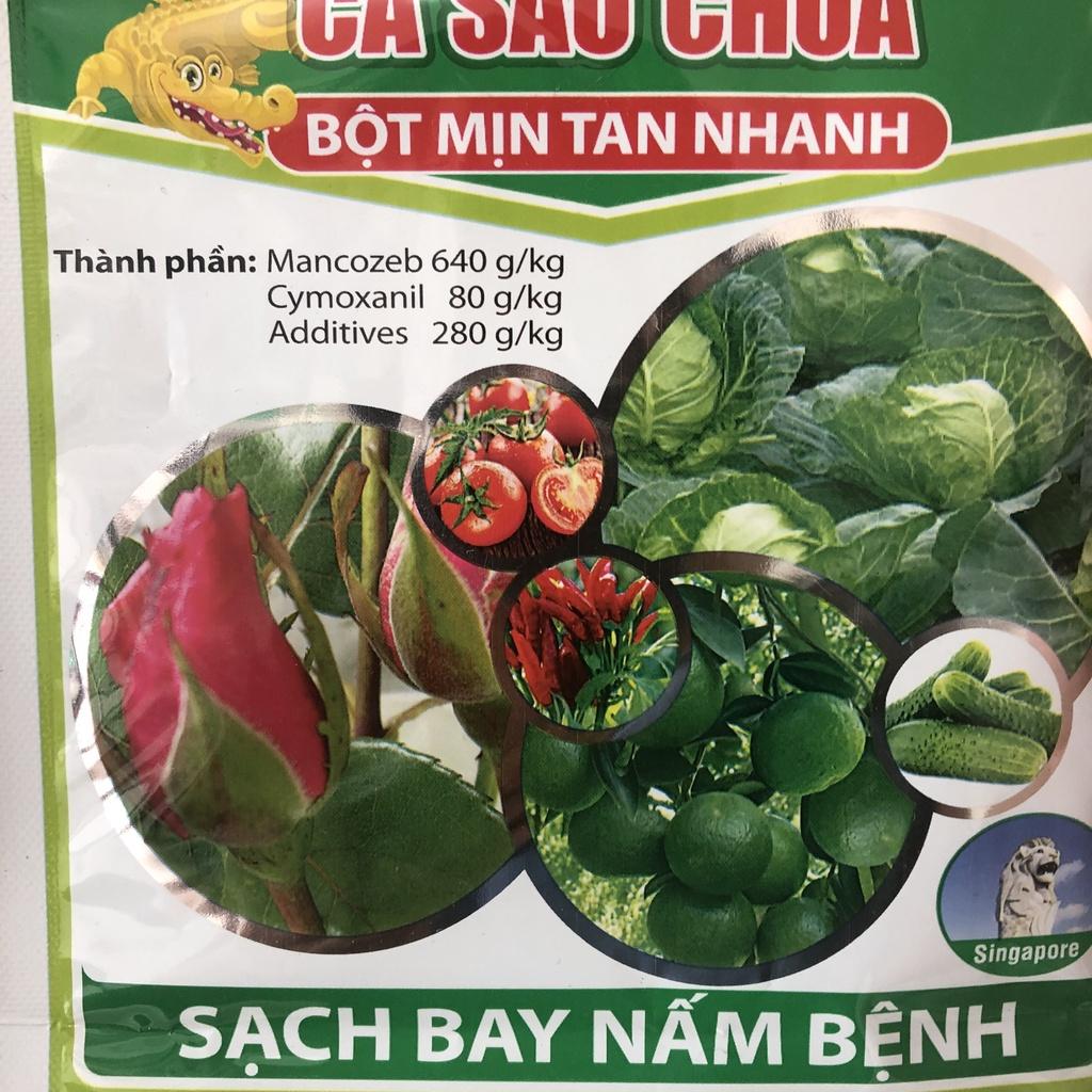 Chế phẩm xử lý nấm bệnh cây trồng Sương Mai, Thán Thư, Mốc Sương, Phân trắng, Vàng Lá, Đốm Lá hiệu Ca.Sau.Chua 50g