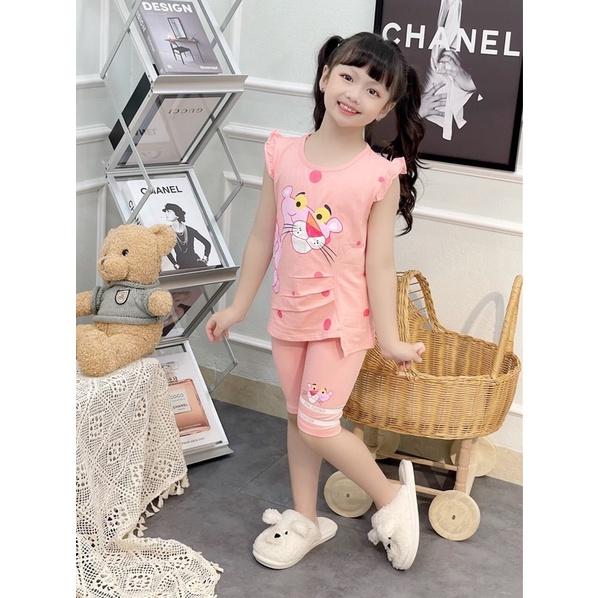 bộ cotton tay bèo sát nách cho bé 4 màu sz nhỡ 10-22kg