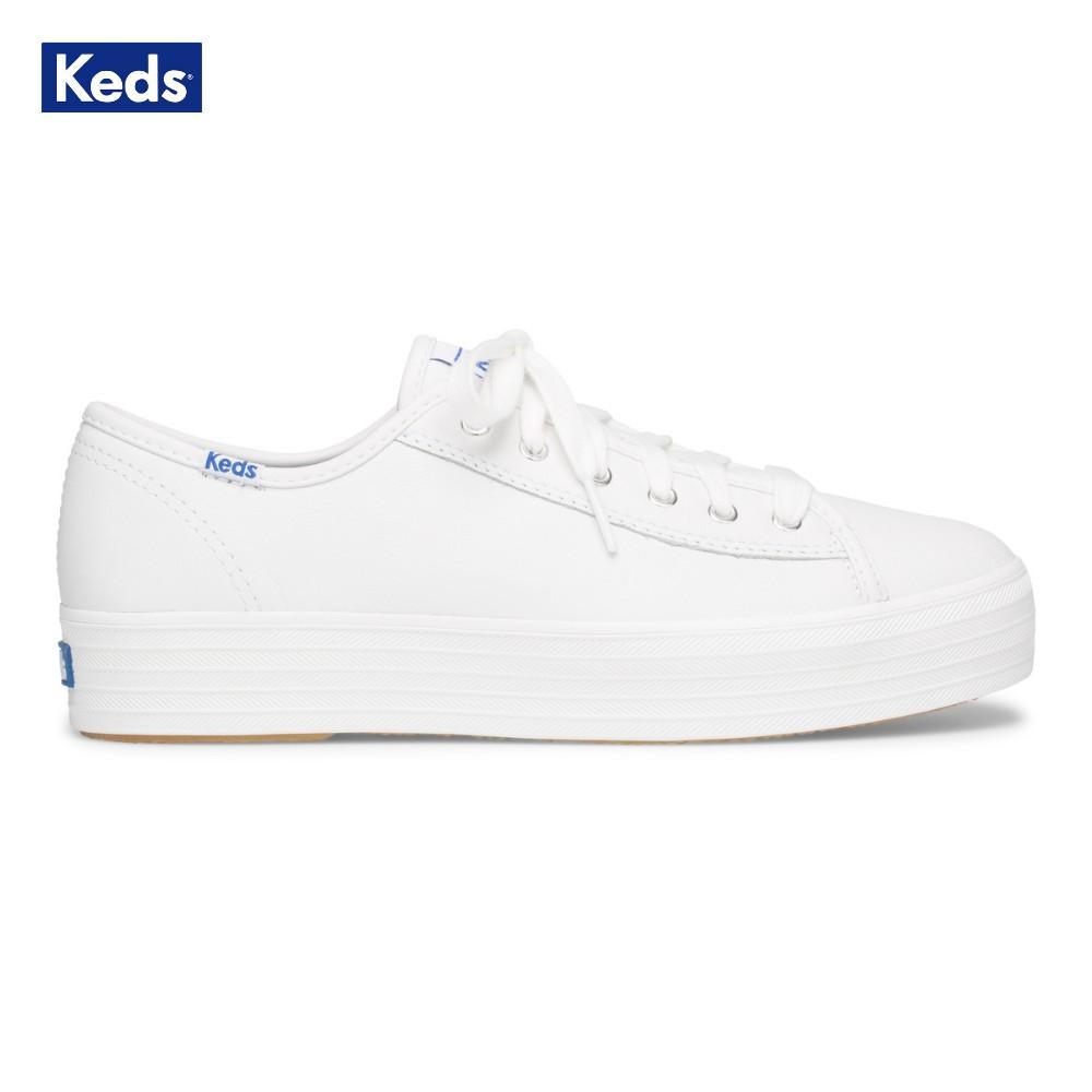 Giày Thể Thao Nữ , KEDS Triple Kick Leather White KD057310