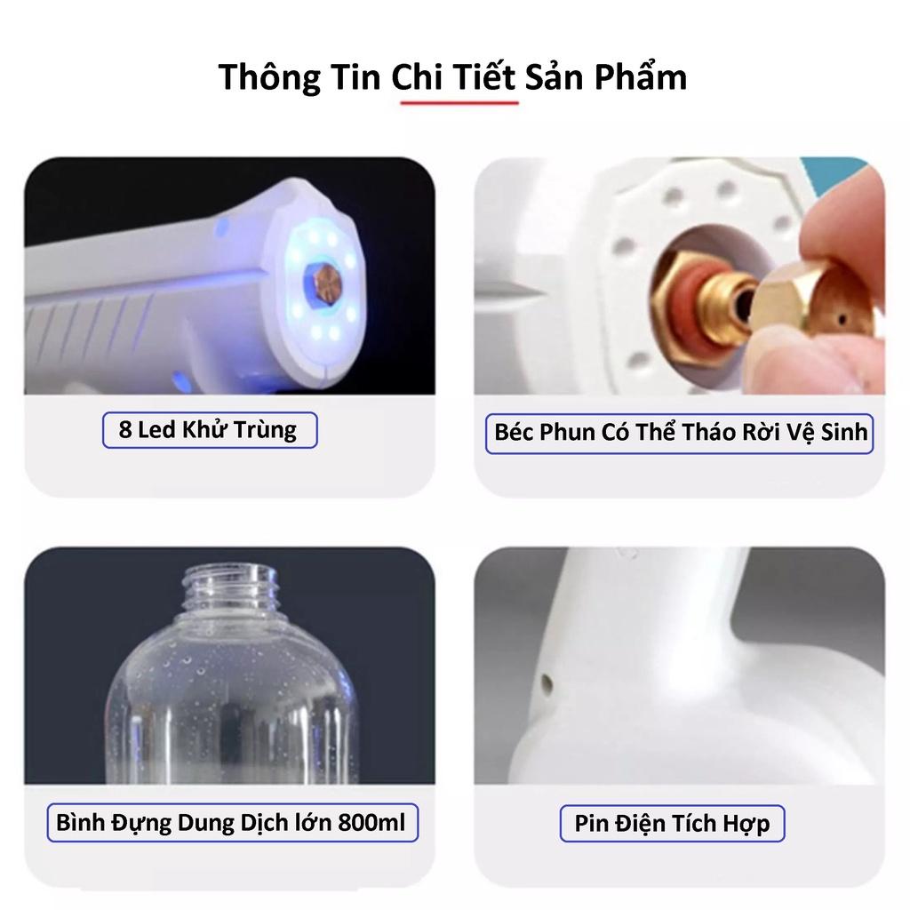 Máy khử khuẩn Nano cầm tay Atomizer, Súng phun xịt khử trùng diệt khuẩn tia UV 8 tia lõi đồng