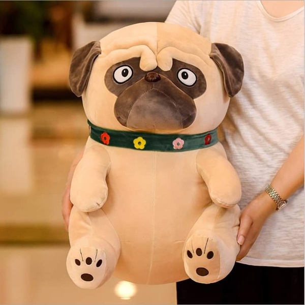 Gấu Bông Chó Bulldog Ngồi (55 Cm) Gb179 (Tặng 1 Móc Khóa Dây Da Pu Đính Đá Lấp Lánh)