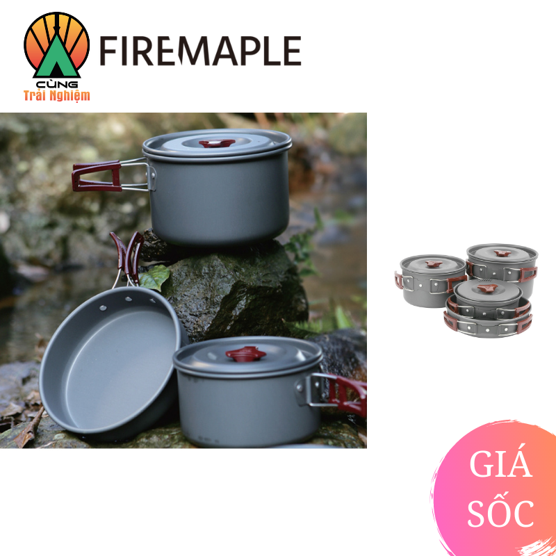 COMBO Nồi Chảo Nấu Ăn 4 Trong 1 Fire Maple FMC-206 Gọn Nhẹ Chuyên Dụng Cho Du Lịch, Dã Ngoại Cắm Trại