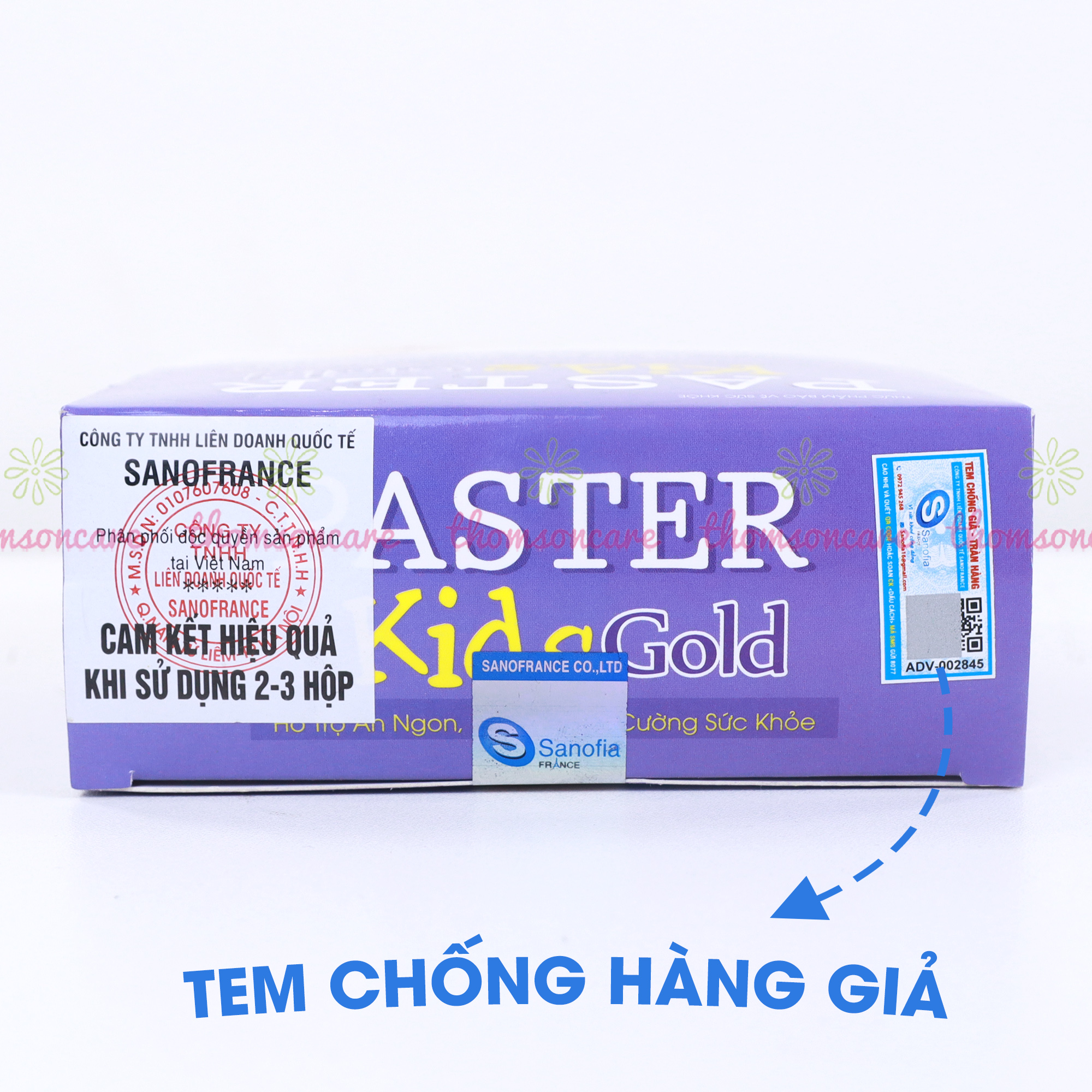 Siro ăn ngon Paster Kids Gold ống sanofia- Hỗ trợ tăng sức đề kháng, ăn ngon miệng, giảm rối loạn tiêu hóa - Hộp 20 ống x 10ml Thomsoncare