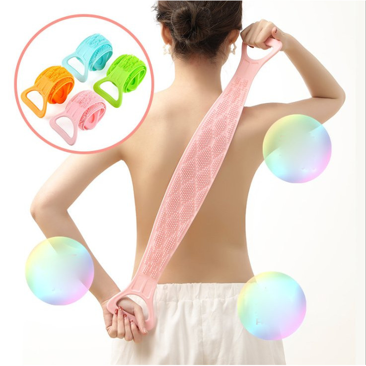 Đai tắm chà lưng silicon, đai cọ lưng massage silicon