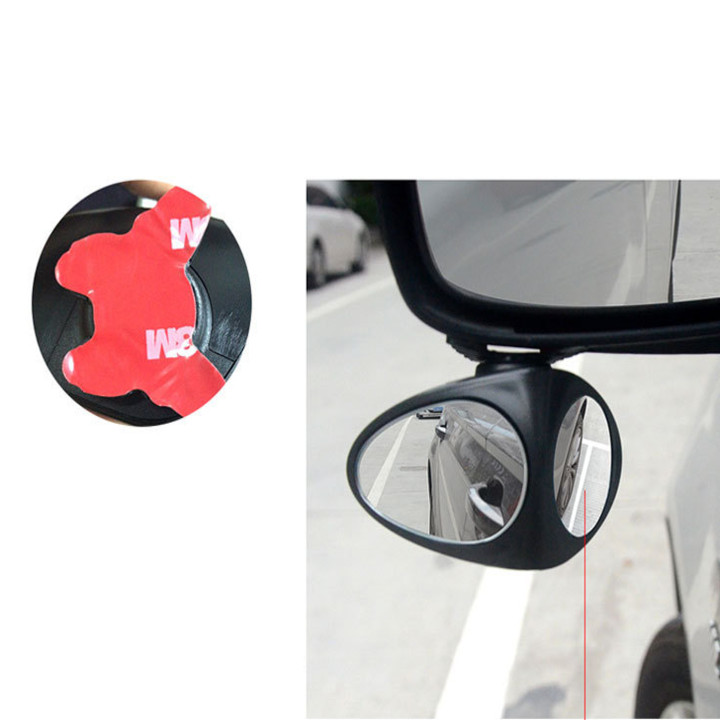 Gương xóa điểm mù cao cấp 3R dạng cầu 2 góc gắn gương lái và phụ trên ô tô, xe hơi 