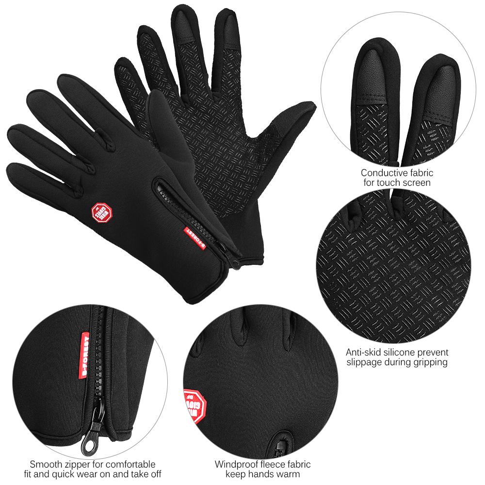 Găng tay mùa đông có màn hình cảm ứng, chất liệu lông cừu