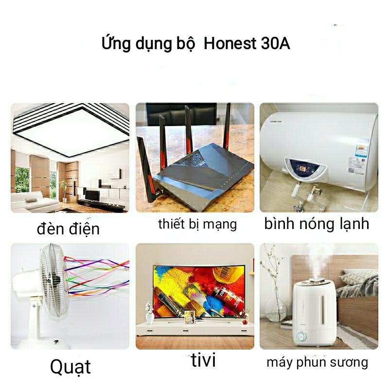 Honest HT-6220KGD Honest HT 6220ZRD Công tắc điều khiển từ xa 1000m cho thiết bị điện, máy bơm có học lệnh