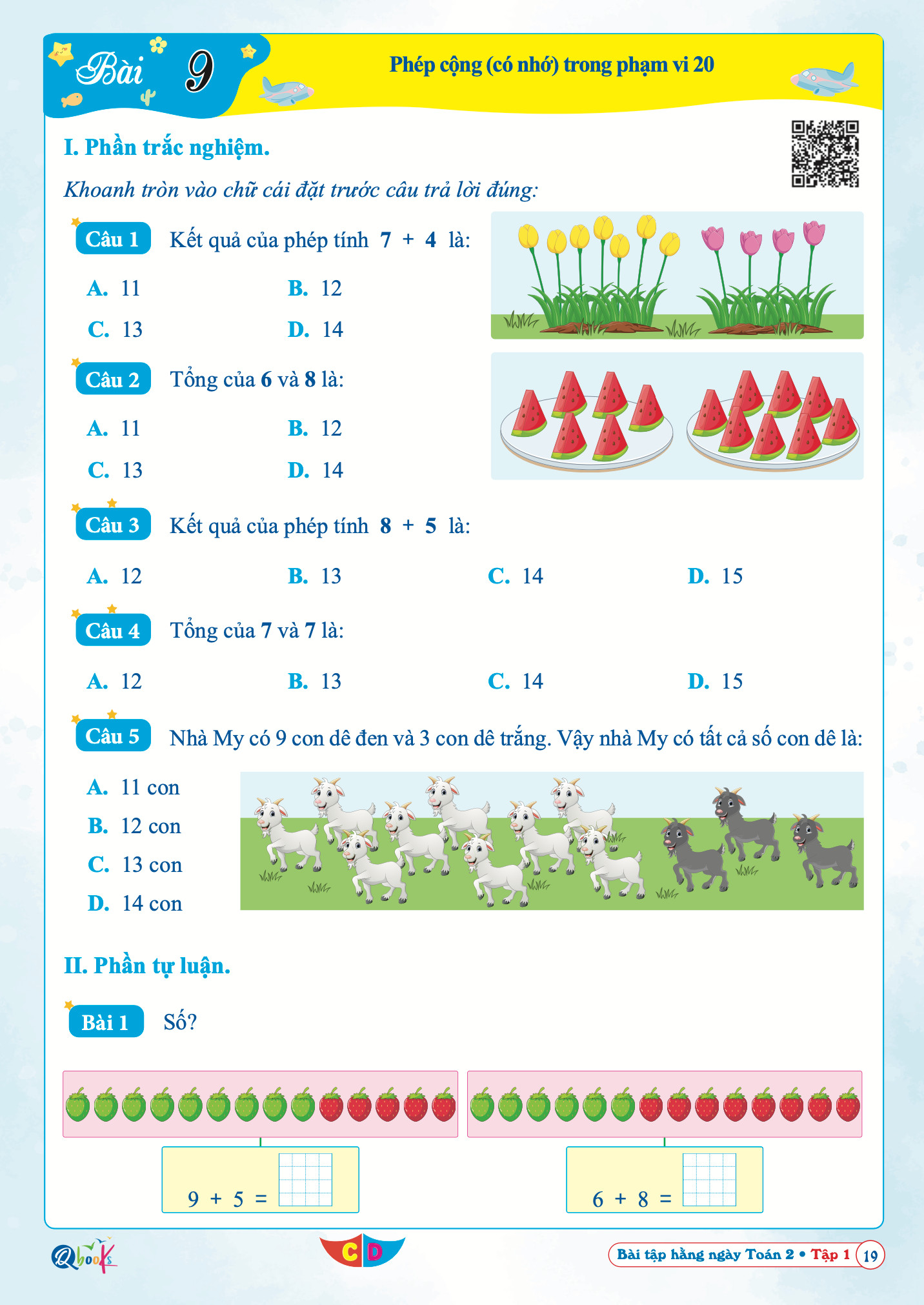 Sách - Combo Bài Tập Hằng Ngày Toán và Tiếng Việt Lớp 2 - Cánh Diều - Tập 1