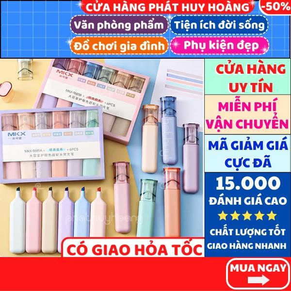 Bộ 6 bút dạ quang Pastel ( Có bán lẻ 1 bút chọn màu ) màu sắc , bút highlight Pastel độc đáo sang trọng