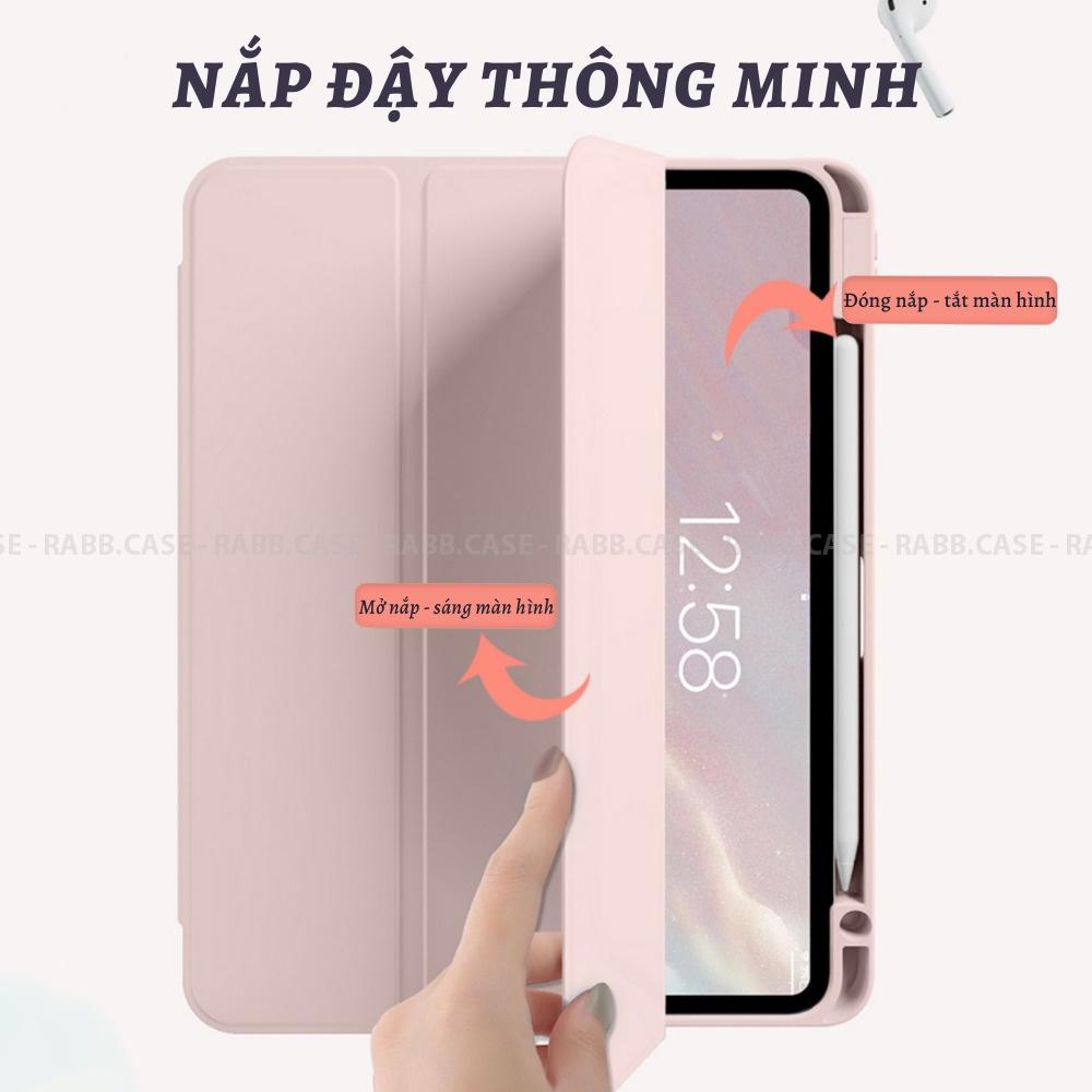 Bao da ốp lưng Tablet có nắp nam châm tháo rời, mặt lưng trong suốt cho Air 4,5, Pro 11 inch, 12.9 inch, Mini 6