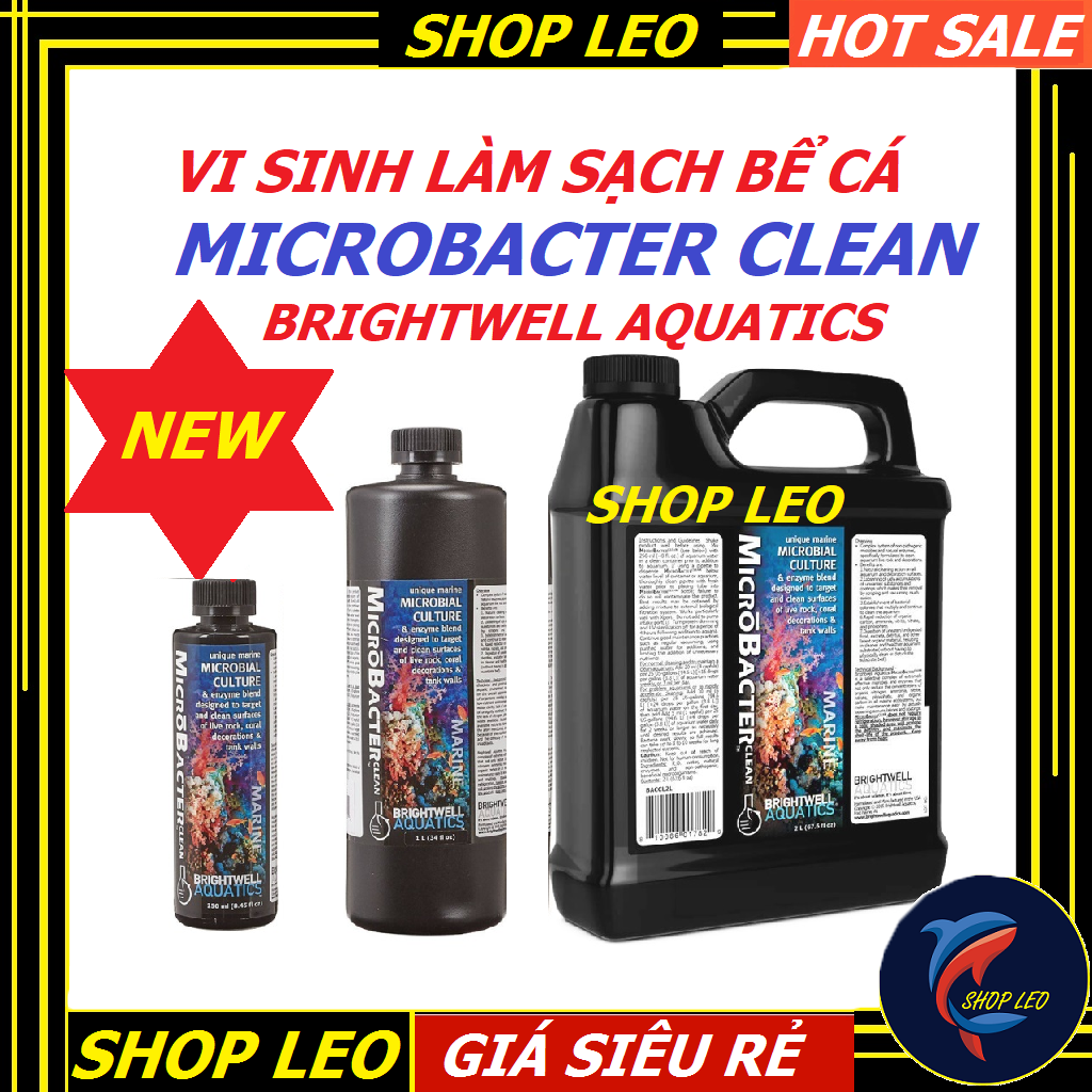 Vi sinh MICROBACTER CLEAN cho hồ cá biển - vi sinh làm sạch hồ cá biển, bể nước mặn hiệu quả -phụ kiện cá biển