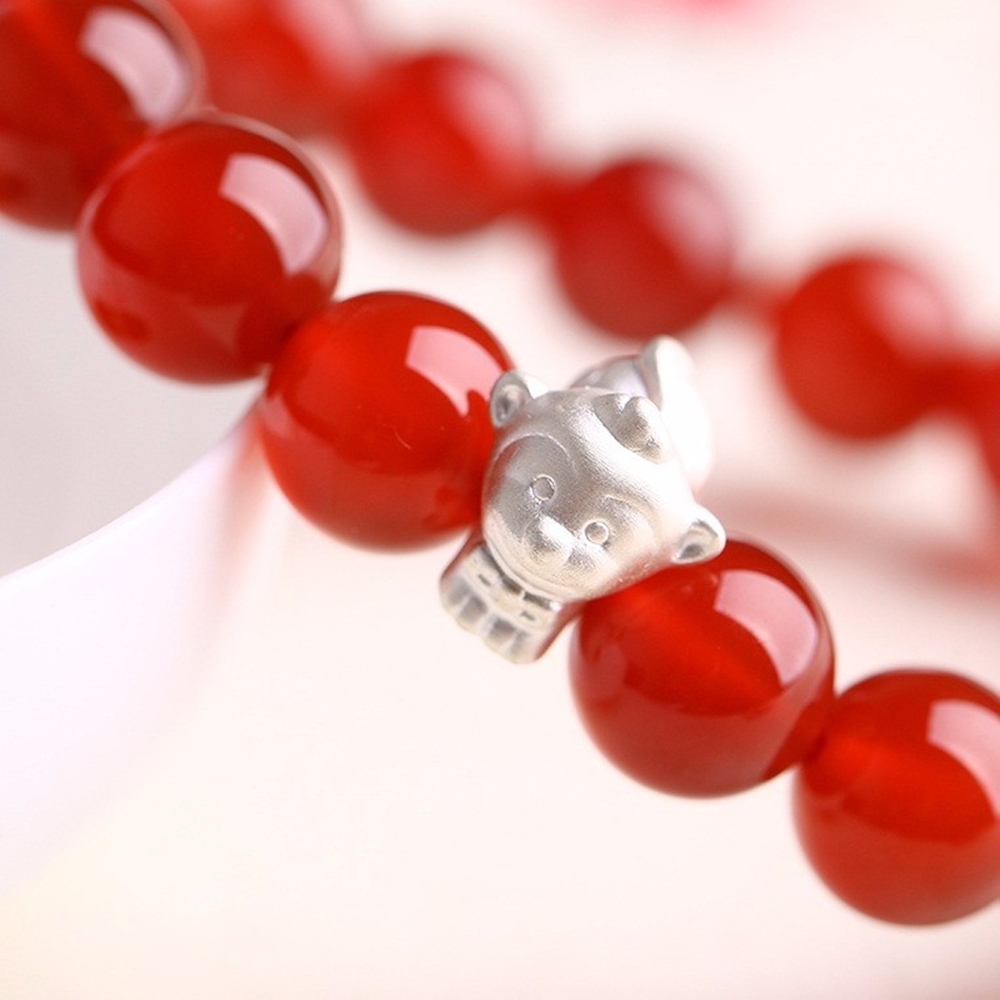 Lắc Tay Mã Não Đỏ Tuổi Thân 10MM