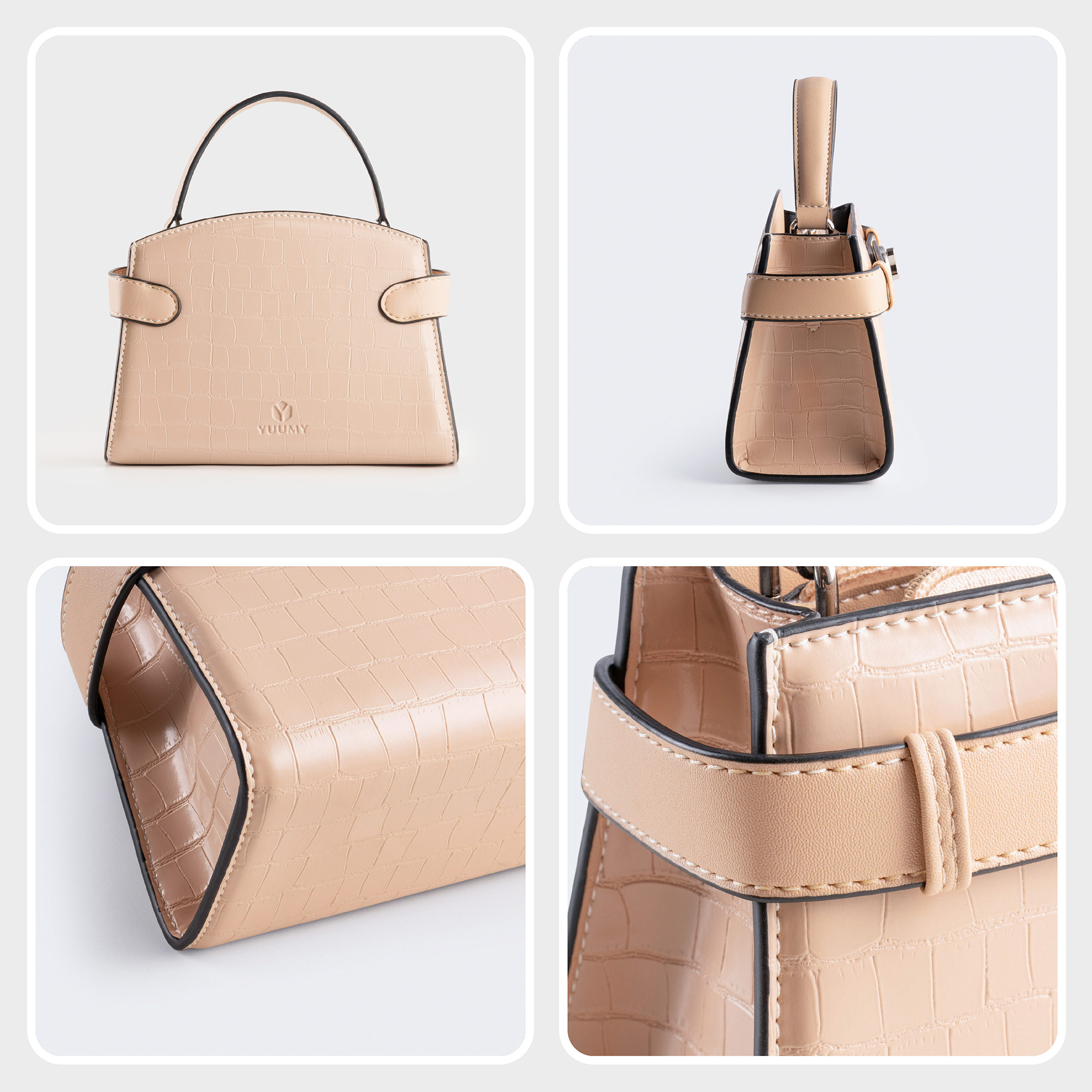 Túi Yuumy ( Thời trang nữ size 19 phối khóa xoay - Túi đeo chéo da Verein YN232 )