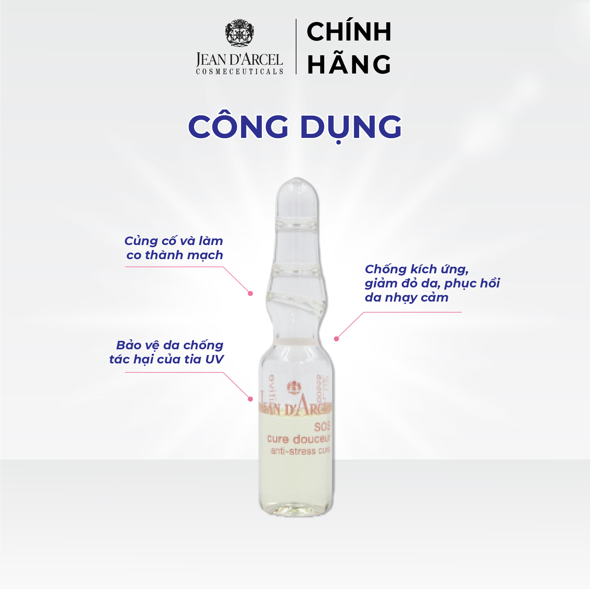 J131 Huyết thanh giảm đỏ da và giãn tĩnh mạch Sensitive - Anti-Stress Cure14x1ml - JDA