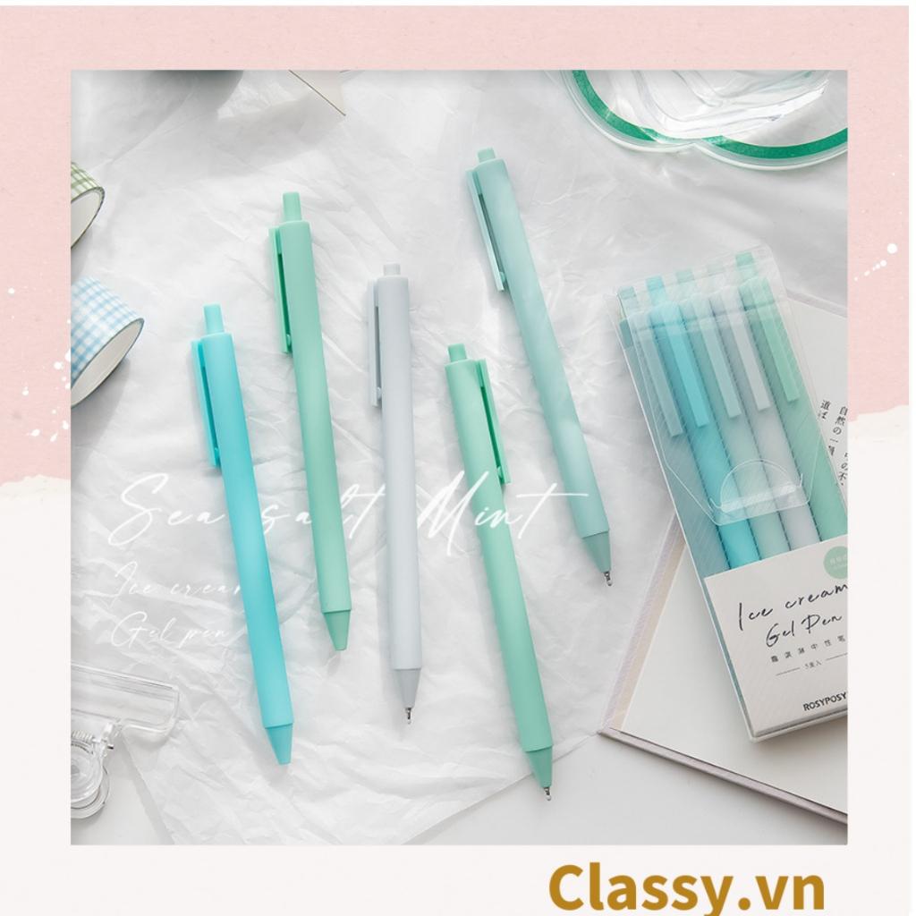 Bút gel Classy màu trơn 0.5mm, tone pastel nổi bật, thích hợp cho sinh viên/nhân viên văn phòng PK1143