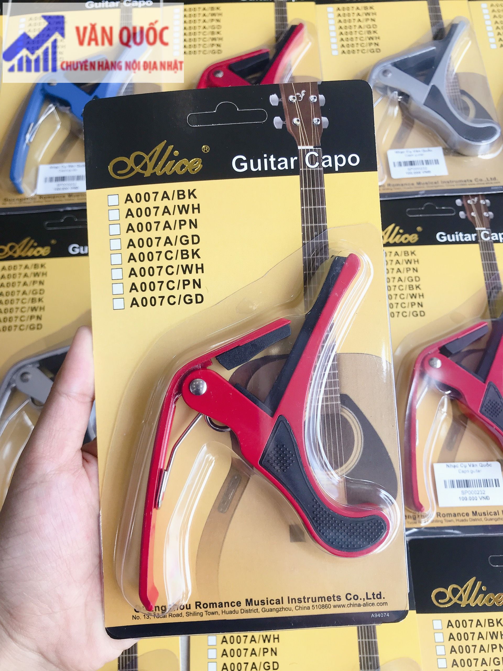 Capo Guitar Dùng Cho Đàn Classic Acoustic Capo Alice 007 Chất Liệu Kim Loại