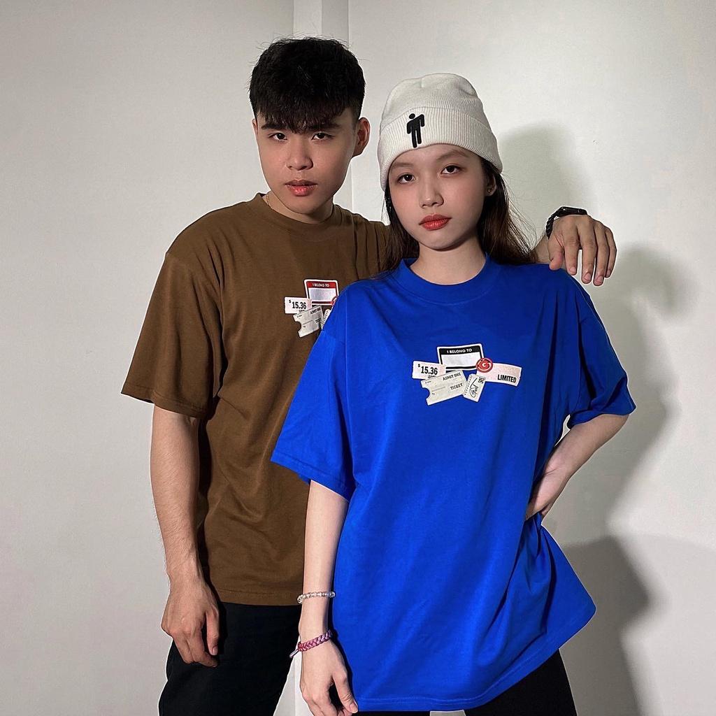 Áo thun Memories Basic Tee unisex nam nữ form rộng, tay lỡ, cổ tròn màu đen, trắng, xanh, nâu