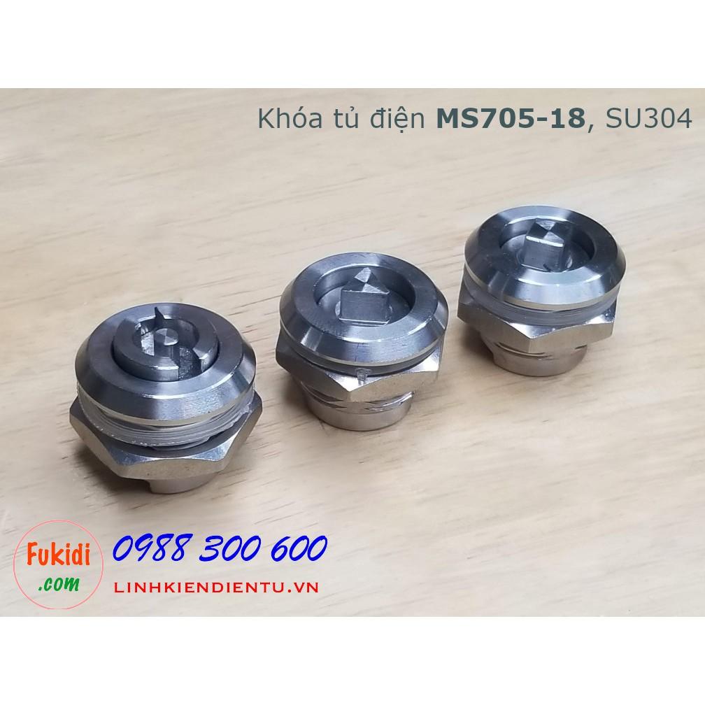 Khóa tủ điện MS705-18 chất liệu SU304 khóa tam giác, vuông và chữ S