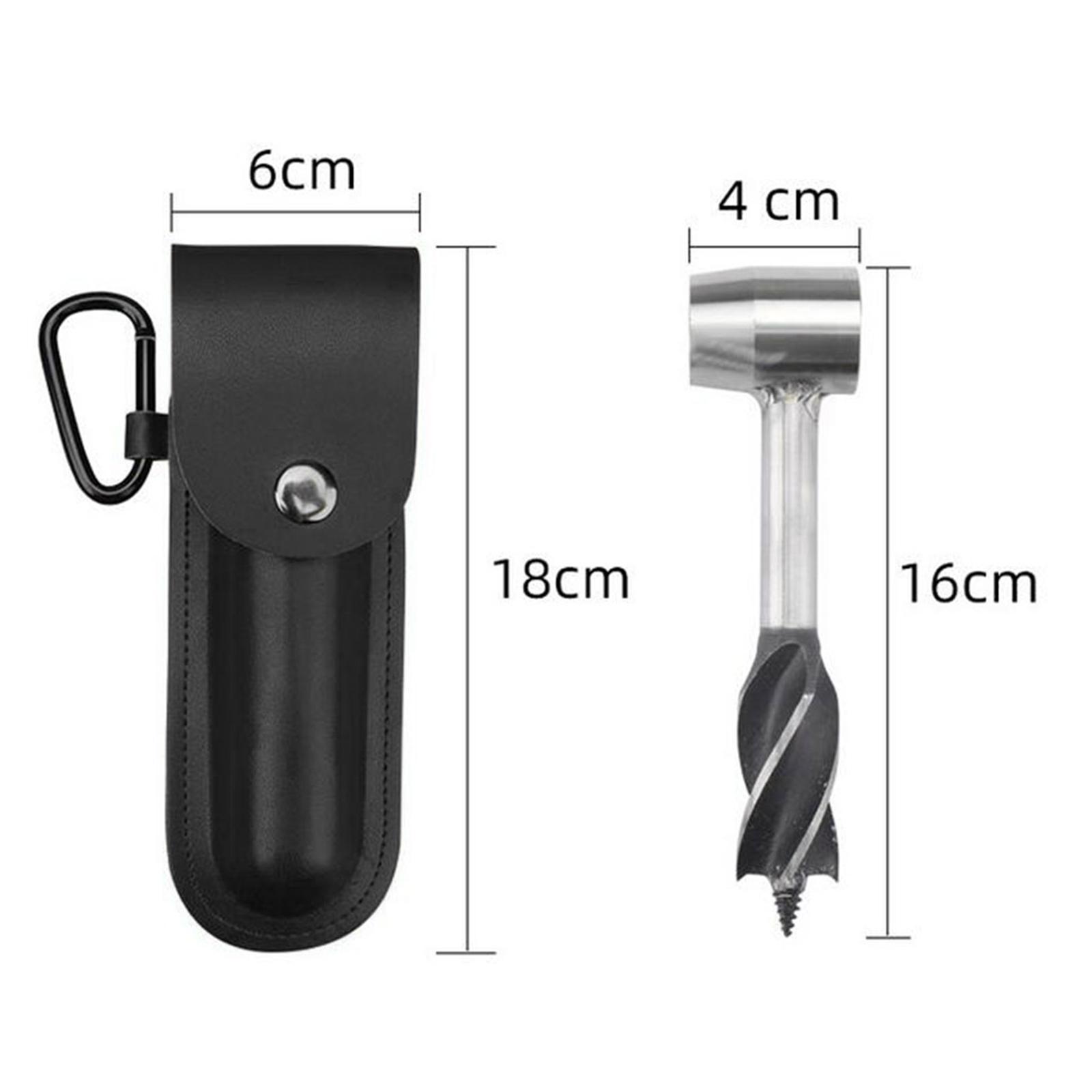 Hand Auger Drill Bit Woodworking Hand Screw Drill Camping Tool black