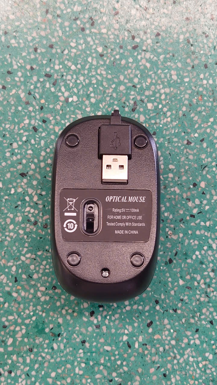 Chuột quang mini dây cáp rút gọn nhỏ gọn USB UT220 size vừa tay - chuột dây rút tiện lợi cho laptop pc máy tính để bàn - miếng lót chuột