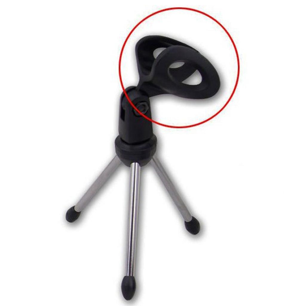 Adjustable Mini Tripod Desktop Table Microphone Stand Holder with Mic Clip
