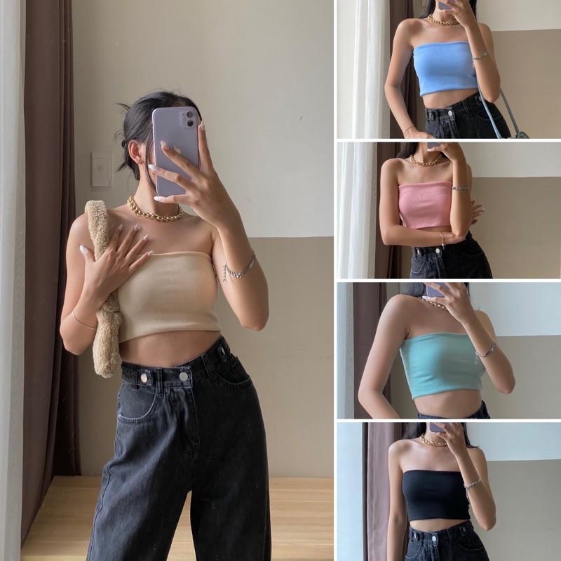 Áo Crop Top Chất Liệu Thun Mát Mẻ - Nhiều Màu
