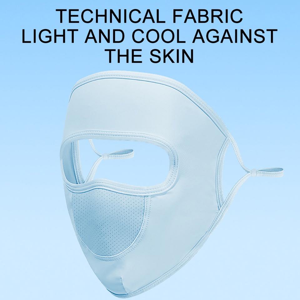 Khẩu Trang Chống Nắng Toàn Diện Bằng Lụa Lạnh Thoáng Khí Chống Tia UV