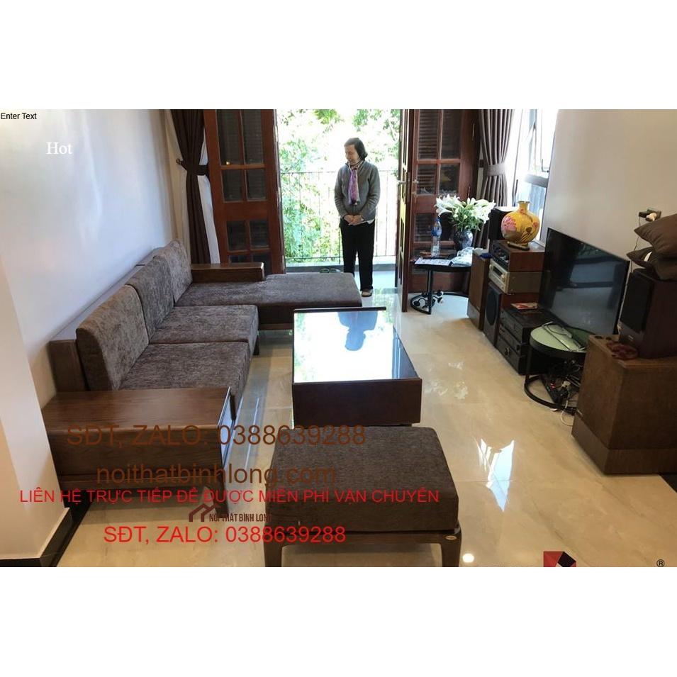 Bộ bàn ghế Sofa góc L chân hươu sồi Nga