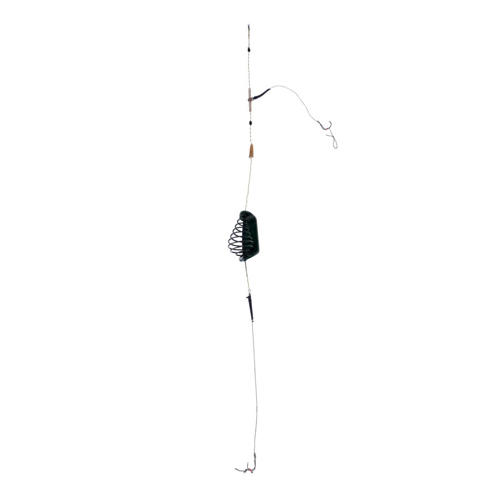 Carp Fishing Inline Method Feeder Cage Hook Rig Set Coarse Fishing 40g