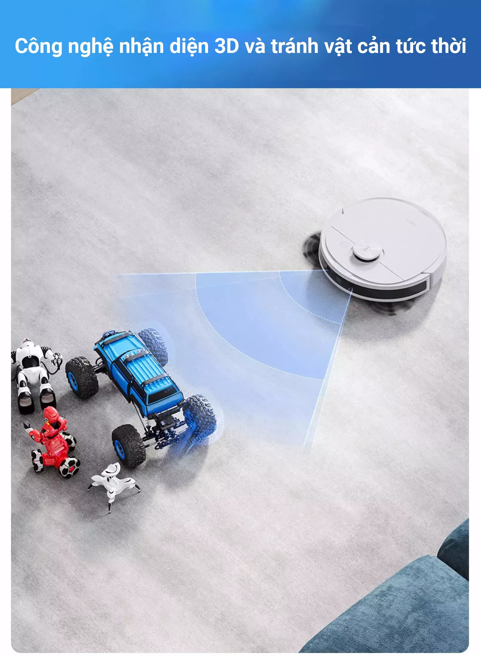 Robot hút bụi lau nhà Ecovacs Deebot N8 Pro Plus - Trắng Bản Quốc tế - App Tiếng Việt, hàng nhập khẩu chính hãng full VAT, bảo hành chính hãng 24 tháng bởi Vietnam Robotics, lực hút 2600Pa, thời gian hoạt động 3 giờ liên tục