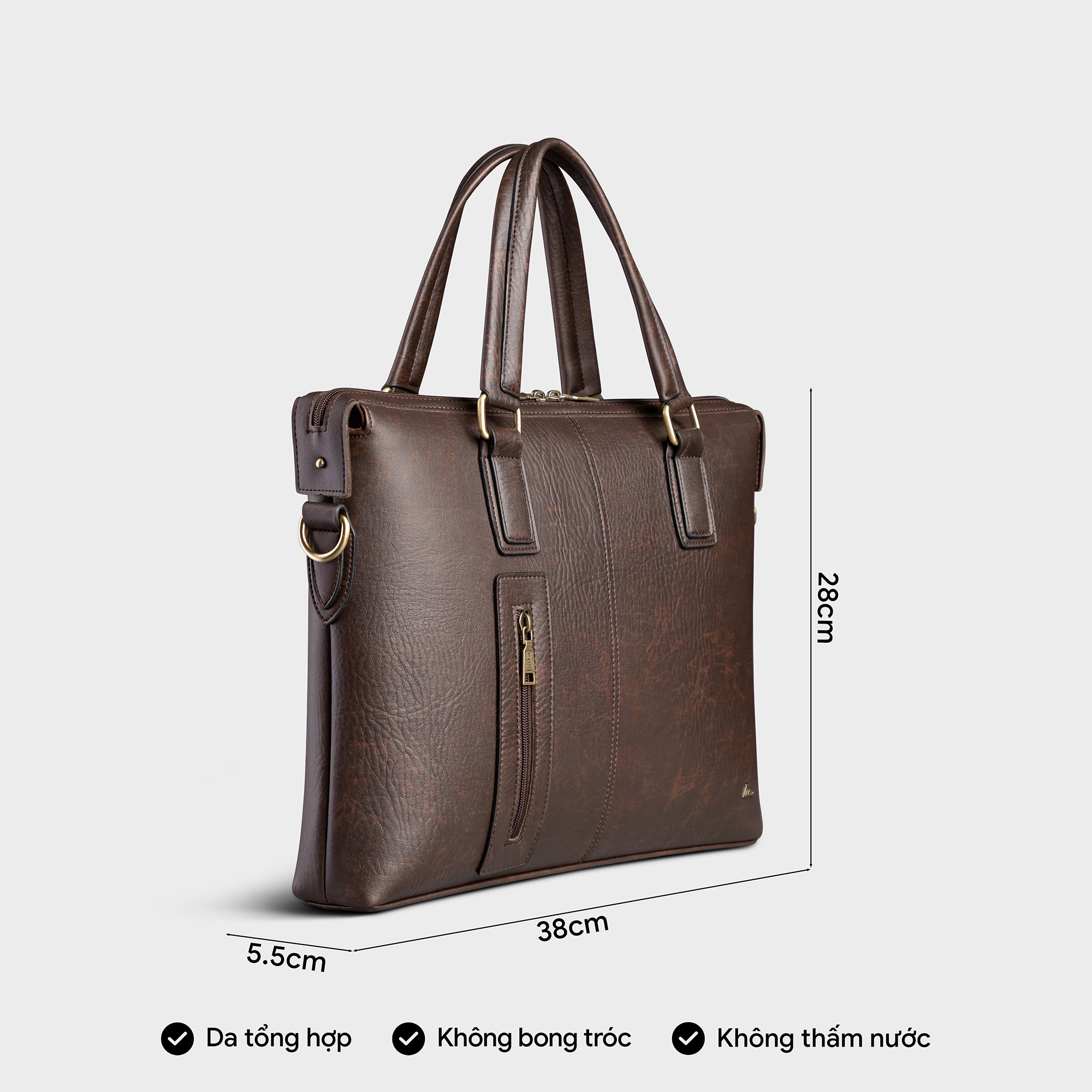 Cặp Công Sở Lata ( Thời trang nam basic - Cặp da CA42 )