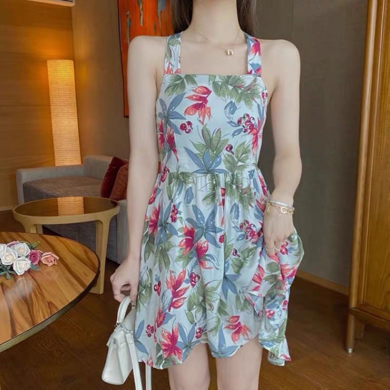 Đầm hai dây hoa dáng suông summer 2021