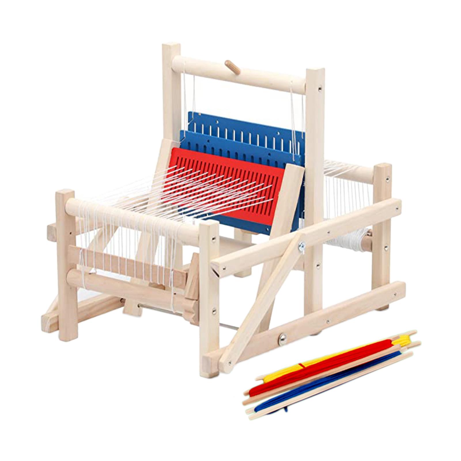 Wood Traditional Weaving Toys Loom Machine Craft Educational Toy Gift