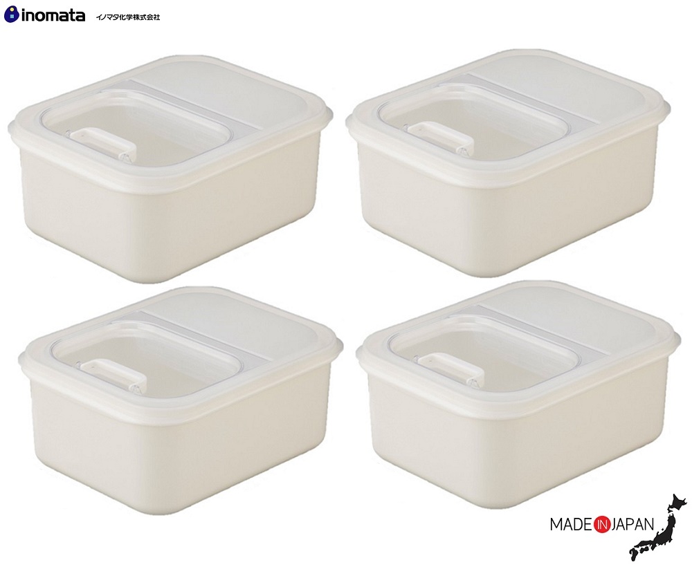 Hộp đựng gạo Inomata 6kg có cốc đong, thiết kế nắp bật thông minh tiện lợi - hàng nội địa Nhật Bản
