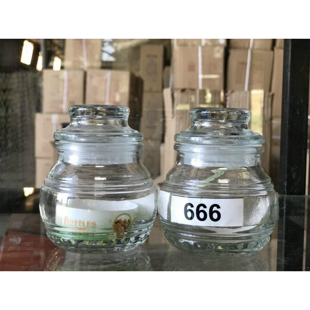 Bộ 2 hộp đựng gia vị thủy tinh