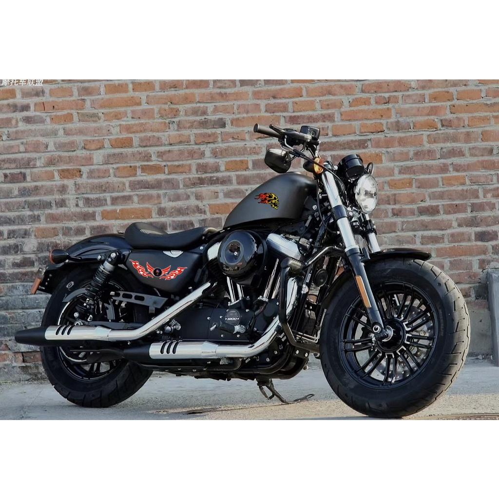 Nhãn dán xe máy Retro Fire Ghost Skull phản quang Bình xăng Decal Phụ kiện xe máy cho Harley Davidson