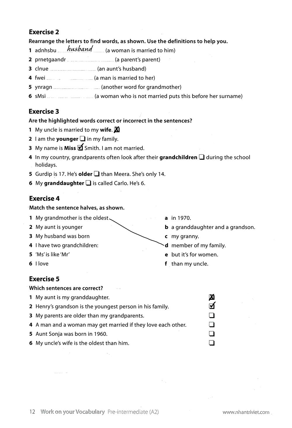 Sách Work On Your Vocabulary A2 - Pre-Intermediate (Tái Bản) - ảnh 14