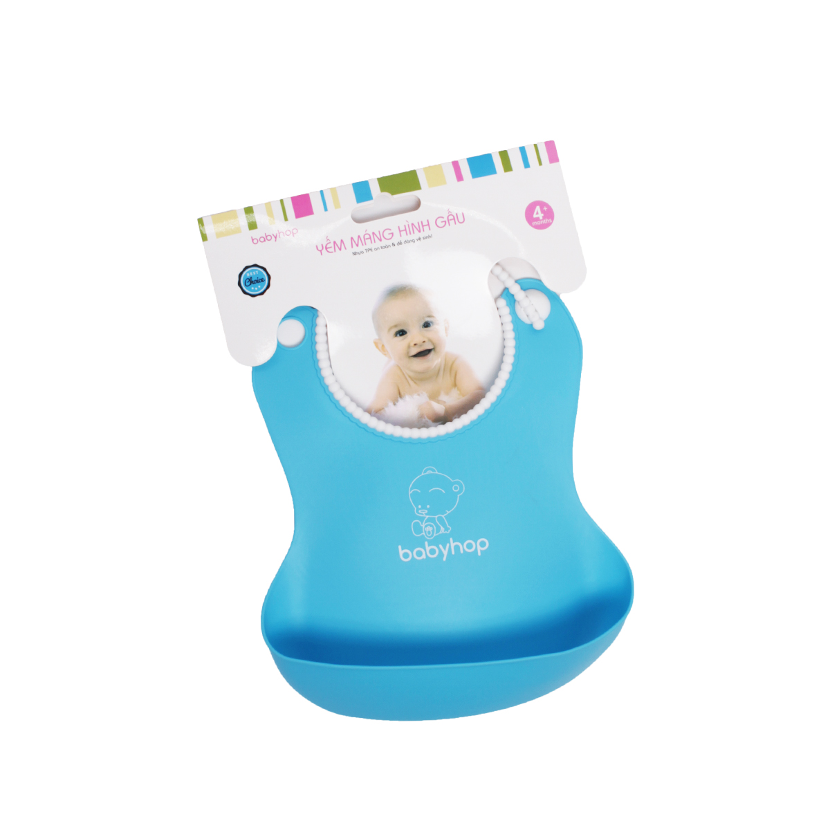 Yếm Ăn Bằng Nhựa Hình Gấu Babyhop Nm-401