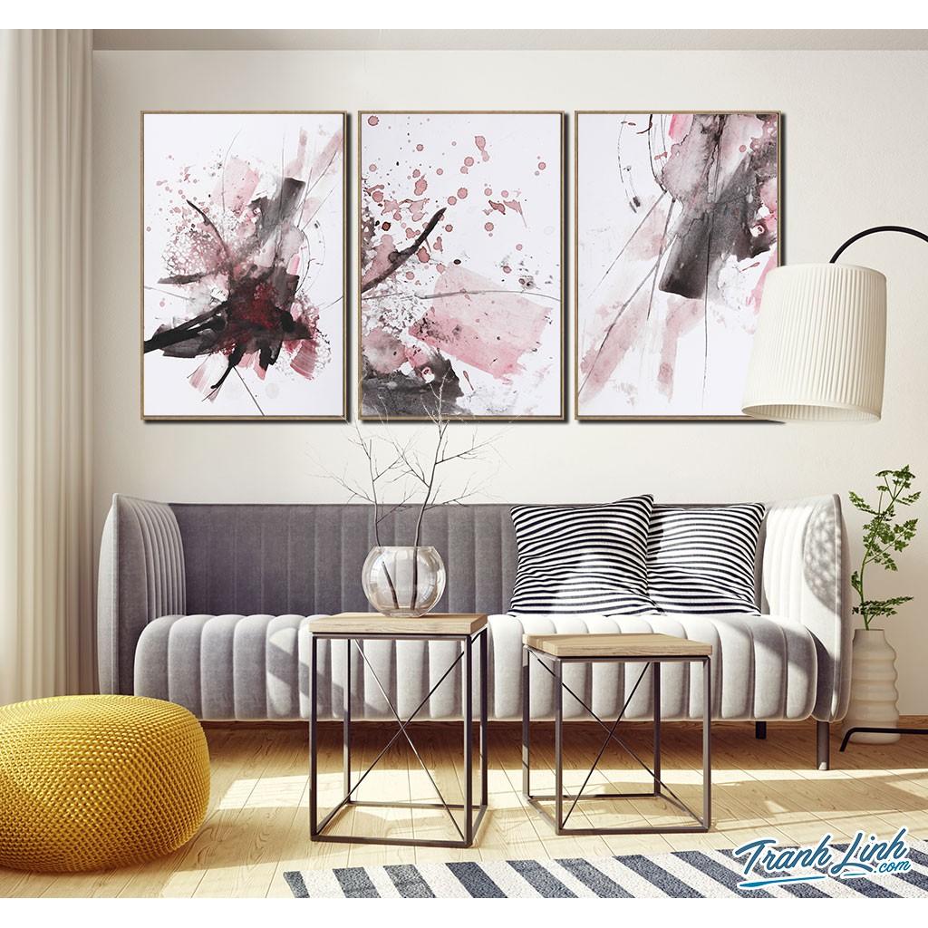 Bộ 3 Tranh Canvas Treo Tường Trang Trí Nghệ Thuật